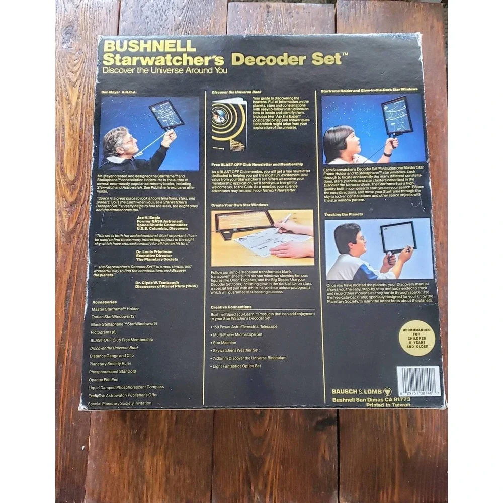 Bushnell Statwatchers Decoder Set | vintage Bausch Lomb 18-0400 kids astronomy‎